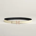 H Infini belt buckle & Reversible leather strap 24 mm - Image 2